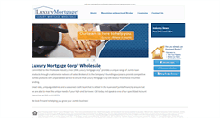 Desktop Screenshot of luxurymortgagewholesale.com