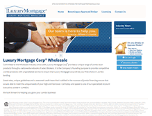 Tablet Screenshot of luxurymortgagewholesale.com